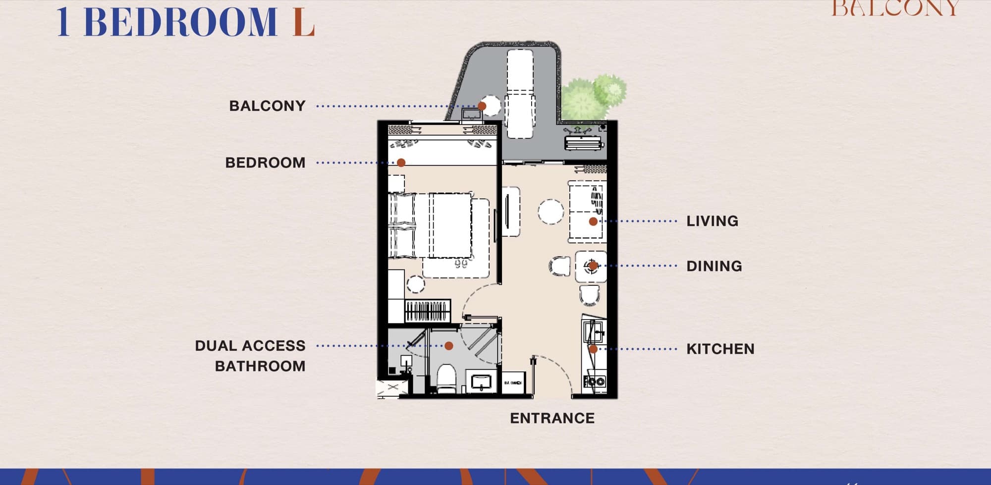 Планировка 1 Bedroom L