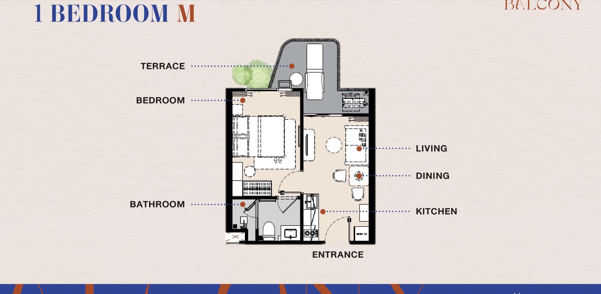 Планировка 1 Bedroom M