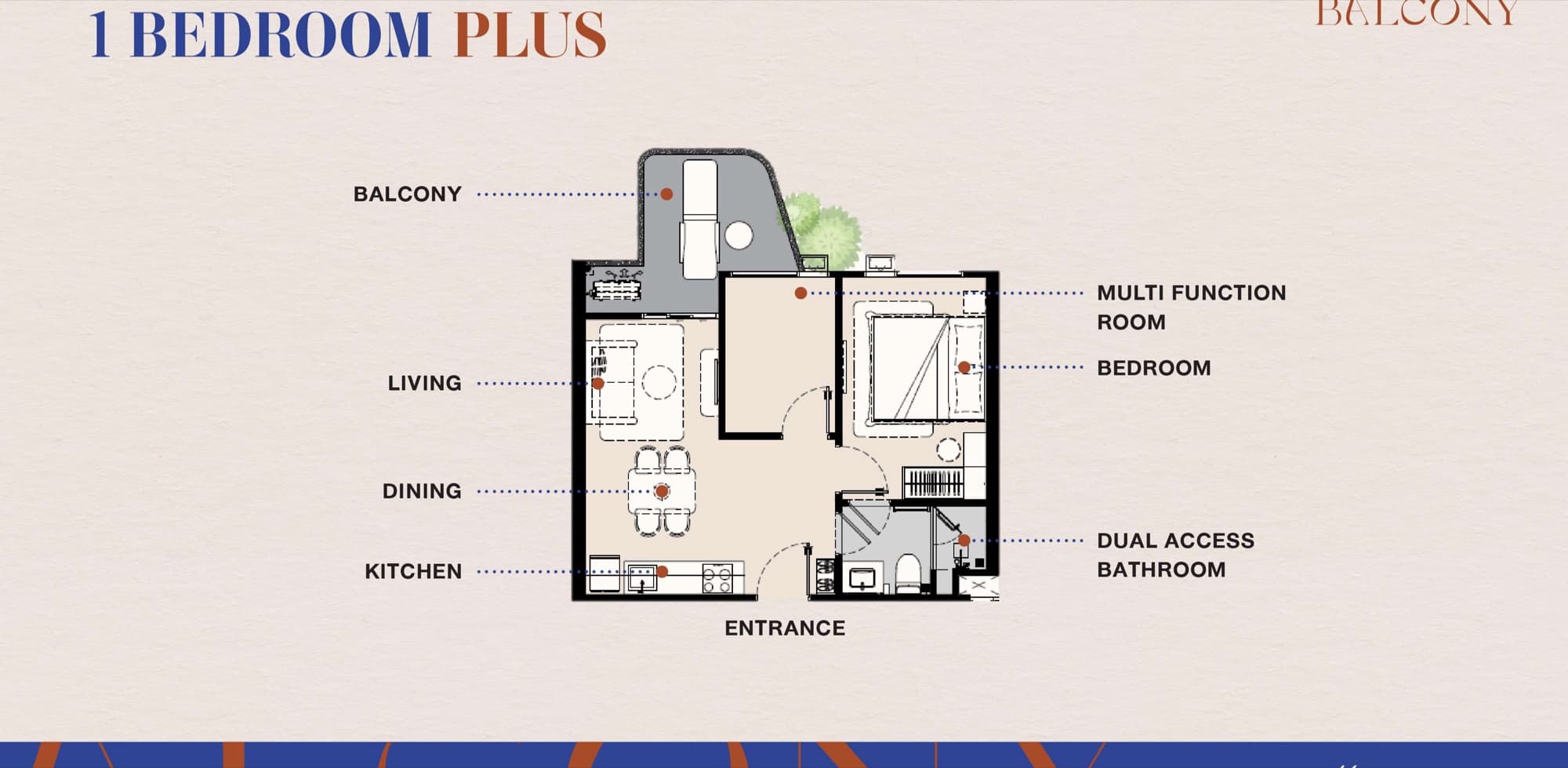 Планировка 1 Bedroom Plus