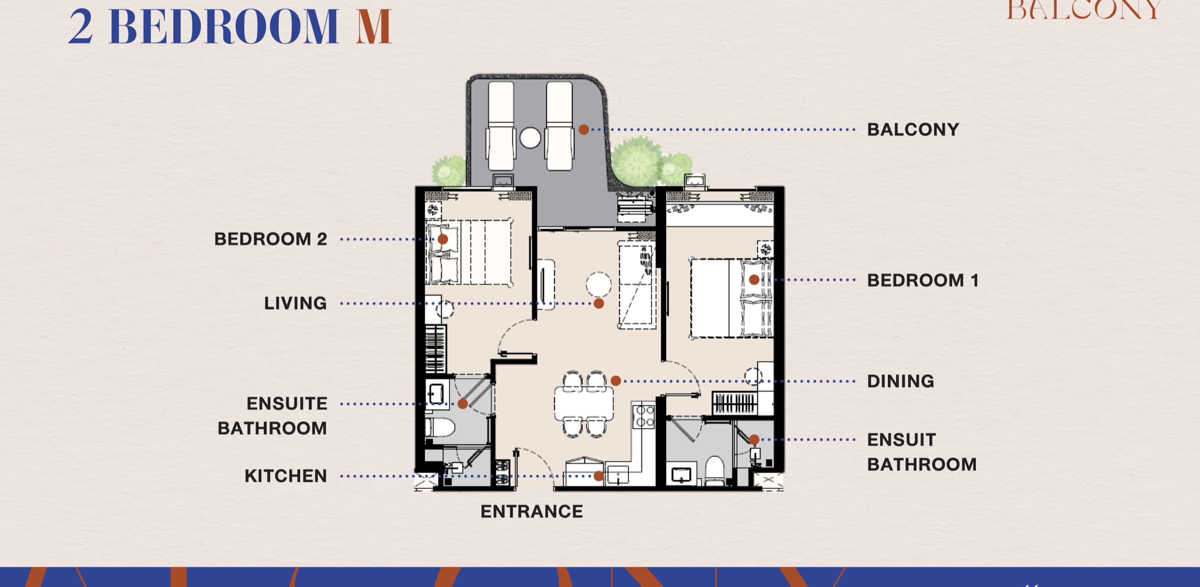 Планировка 2 Bedroom M